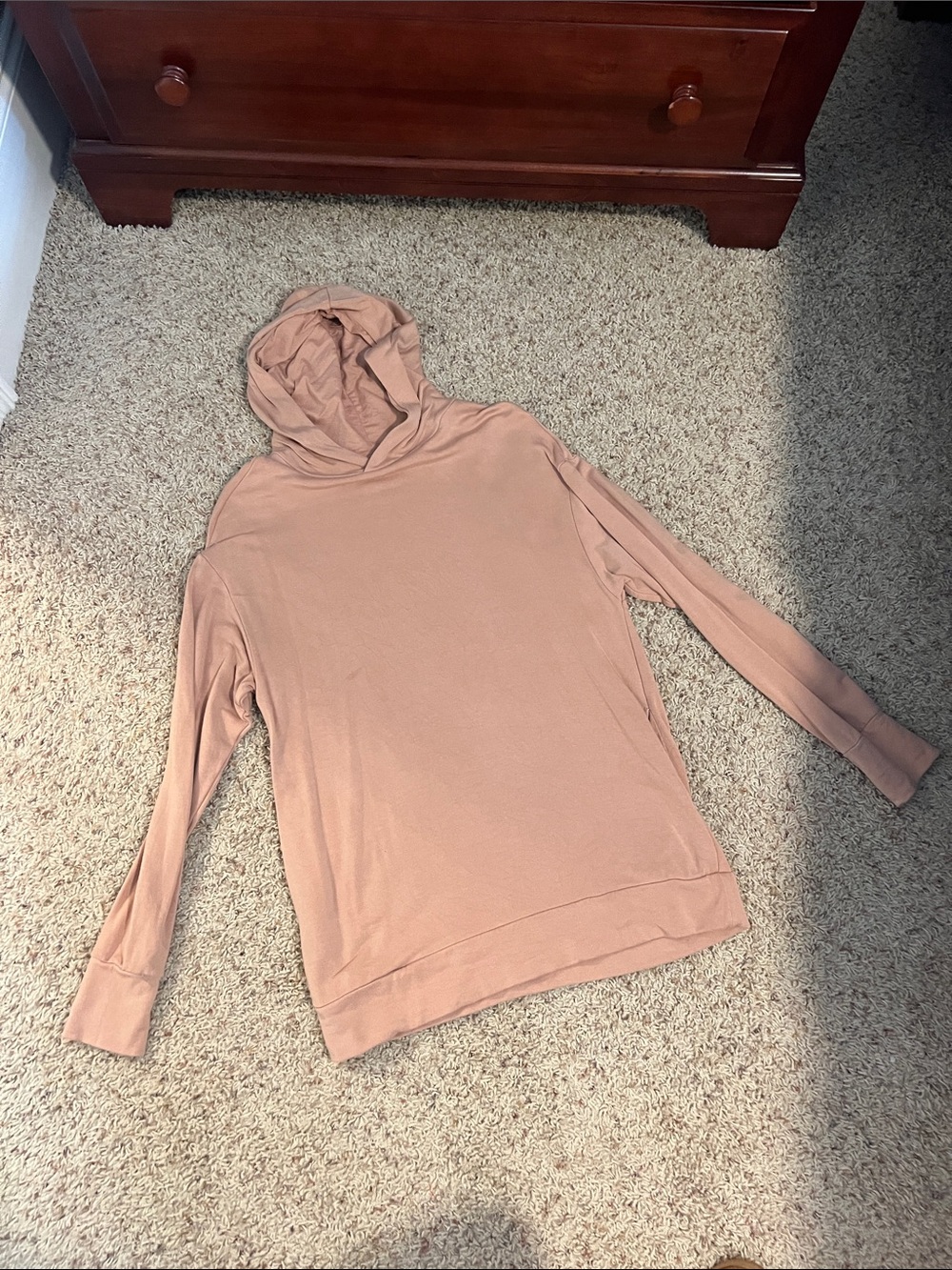 aerie Lightweight Hooded Pullover in Blush